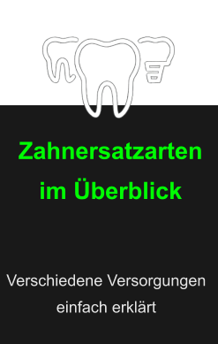 Zahnersatzarten im Überblick Verschiedene Versorgungen  einfach erklärt